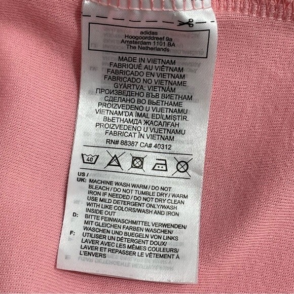 Adidas Pink Heathered Crewneck Sweatshirt with Thumbholes Size MEDIUM - Picture 7 of 9